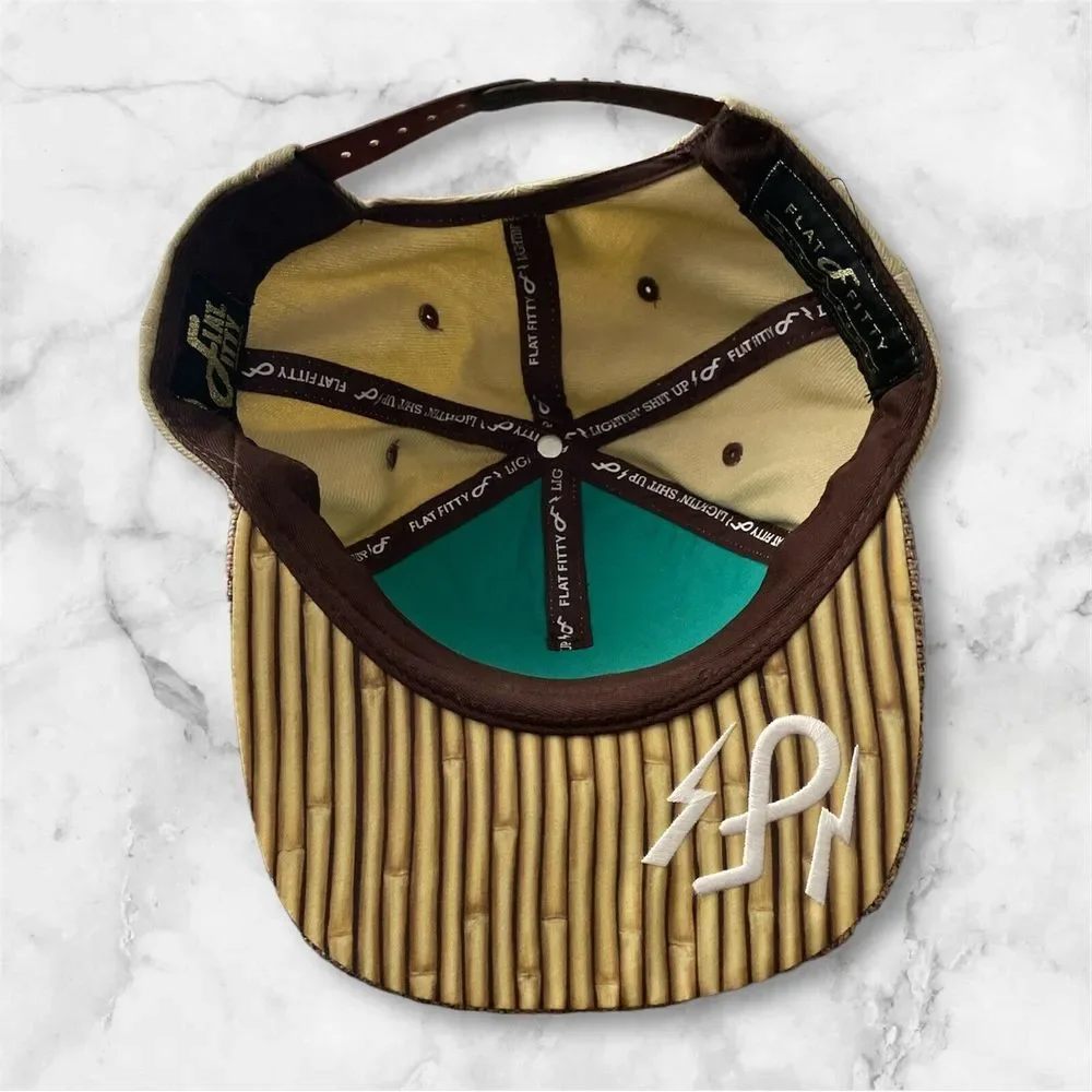 Flat Fitty Y2K‎ Trucker Hat Lightning Tweed Cap Headwear Hip Hop Snap Back
